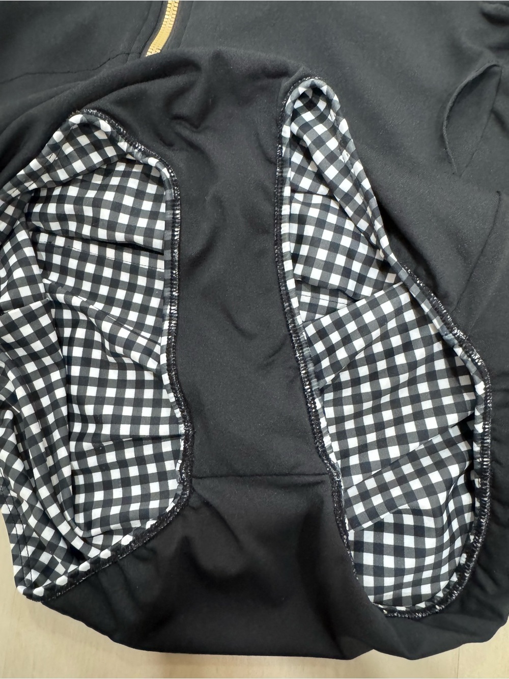 Albion Fit Bombshell Gingham One Piece Swimsuit Black White Medium Swim Beach - Picture 13 of 16
